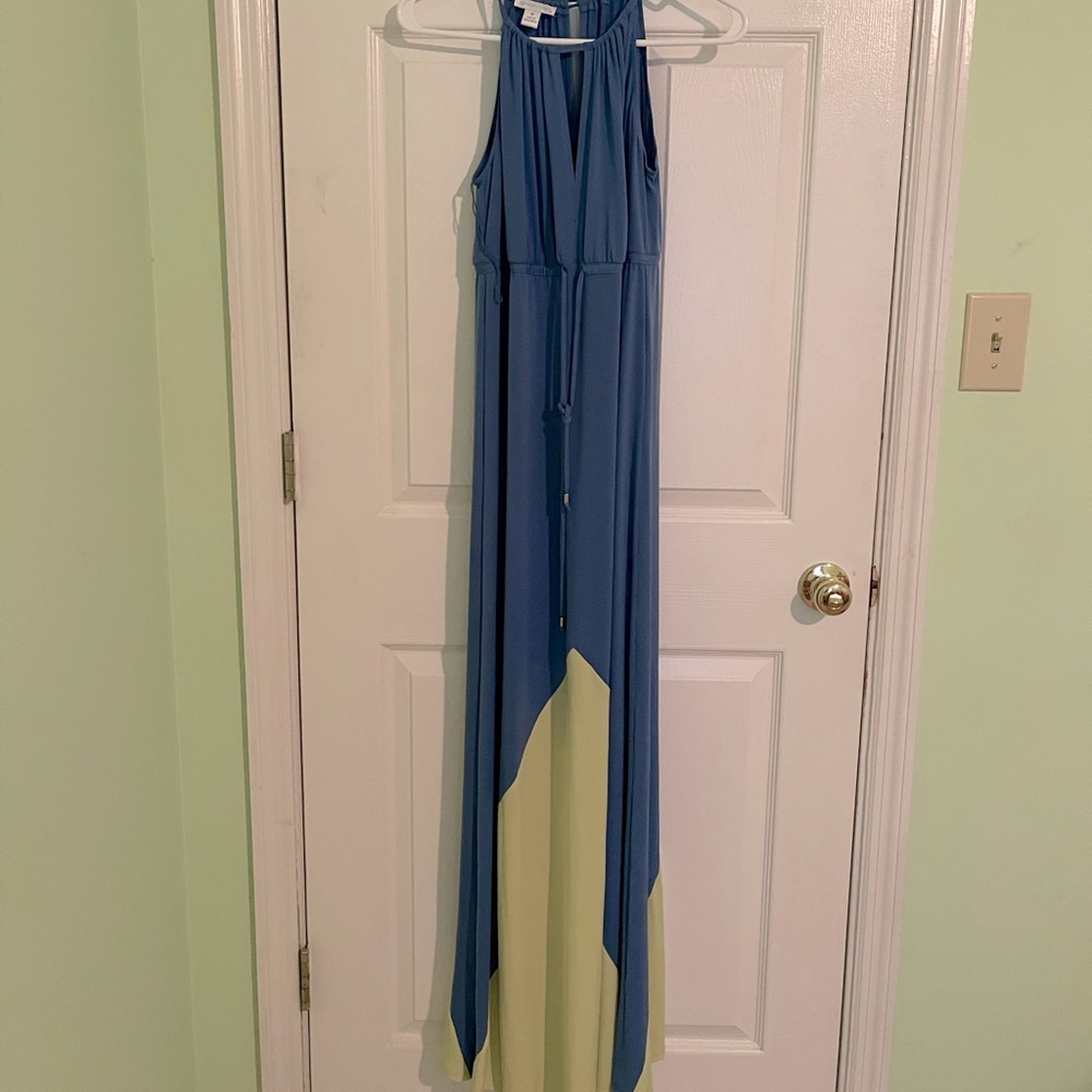 Blue & Green dressy Maxi Dress